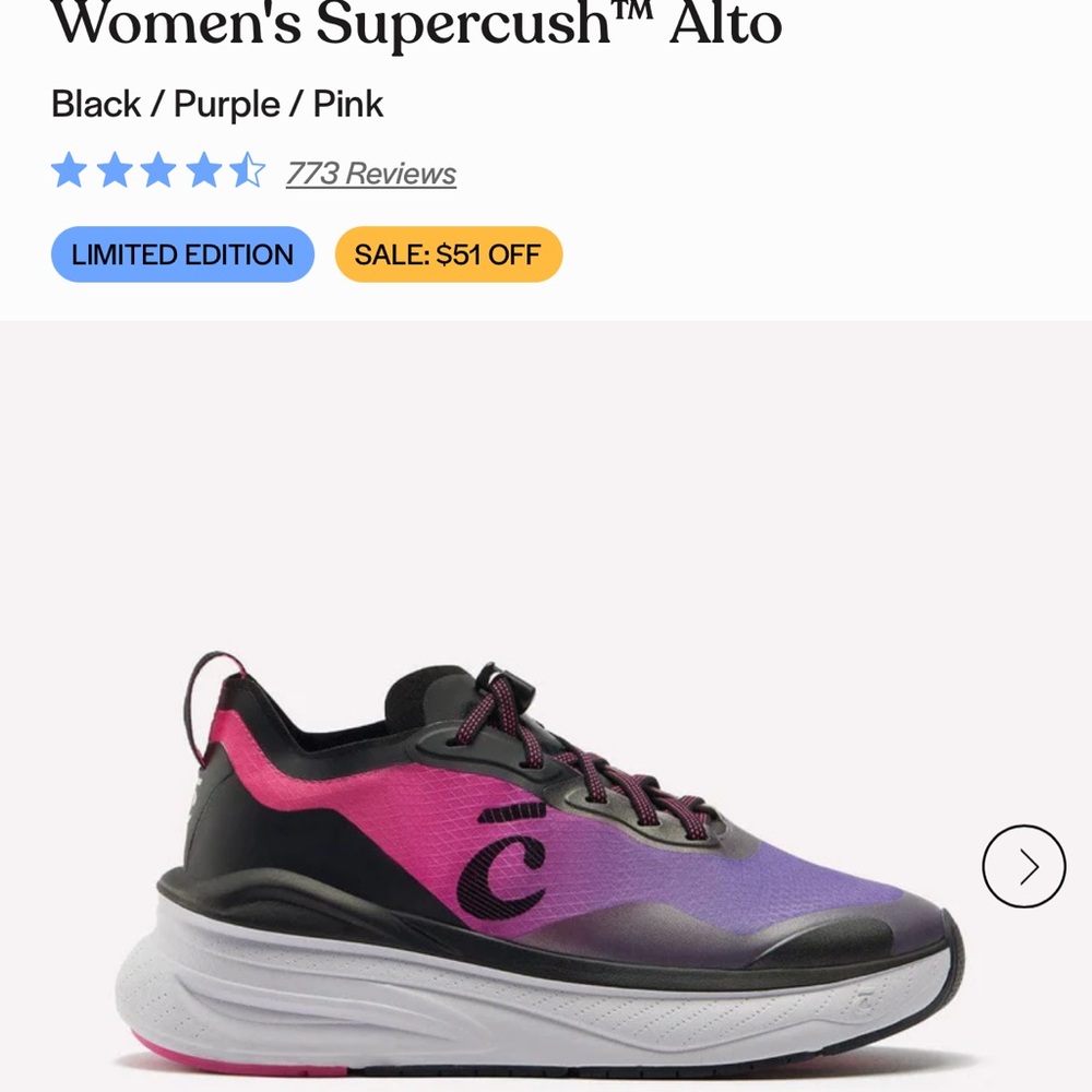 Supercush Women's Alto Sneakers - Black, Purple, Pink